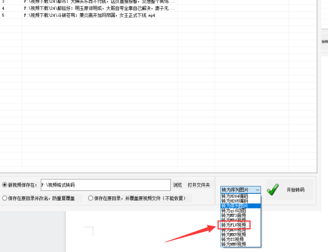 6视频批量转码：一键转换多个视频mp4格式到FLV视频391.png